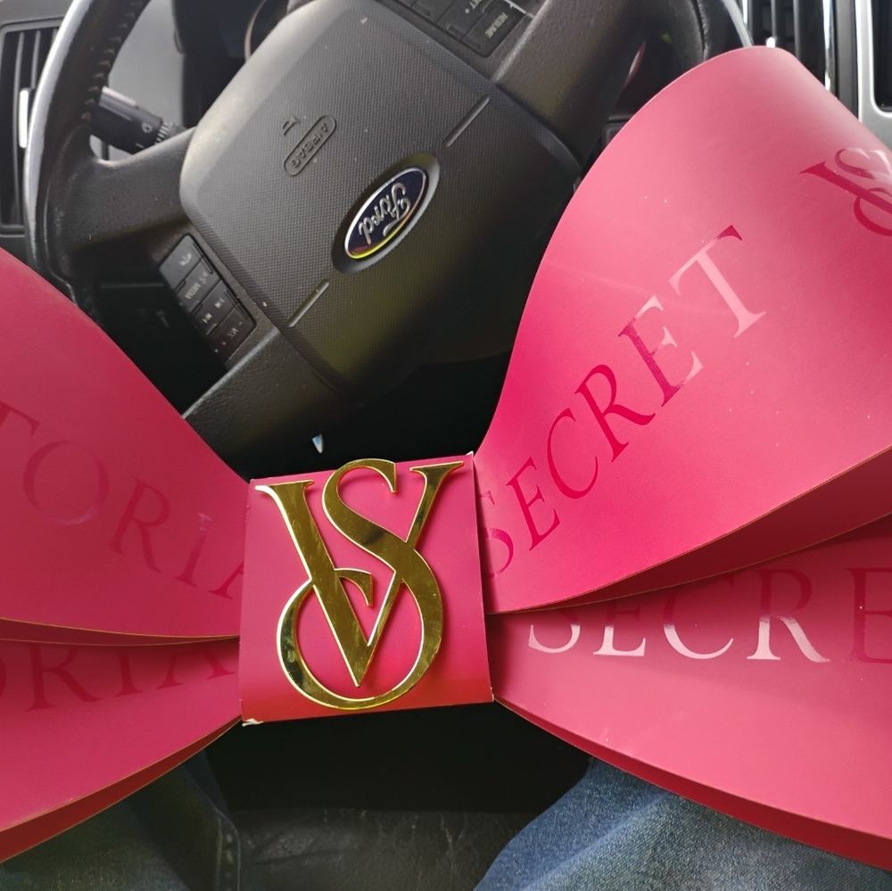 Victoria secret display Christmas ribbon bow collector item